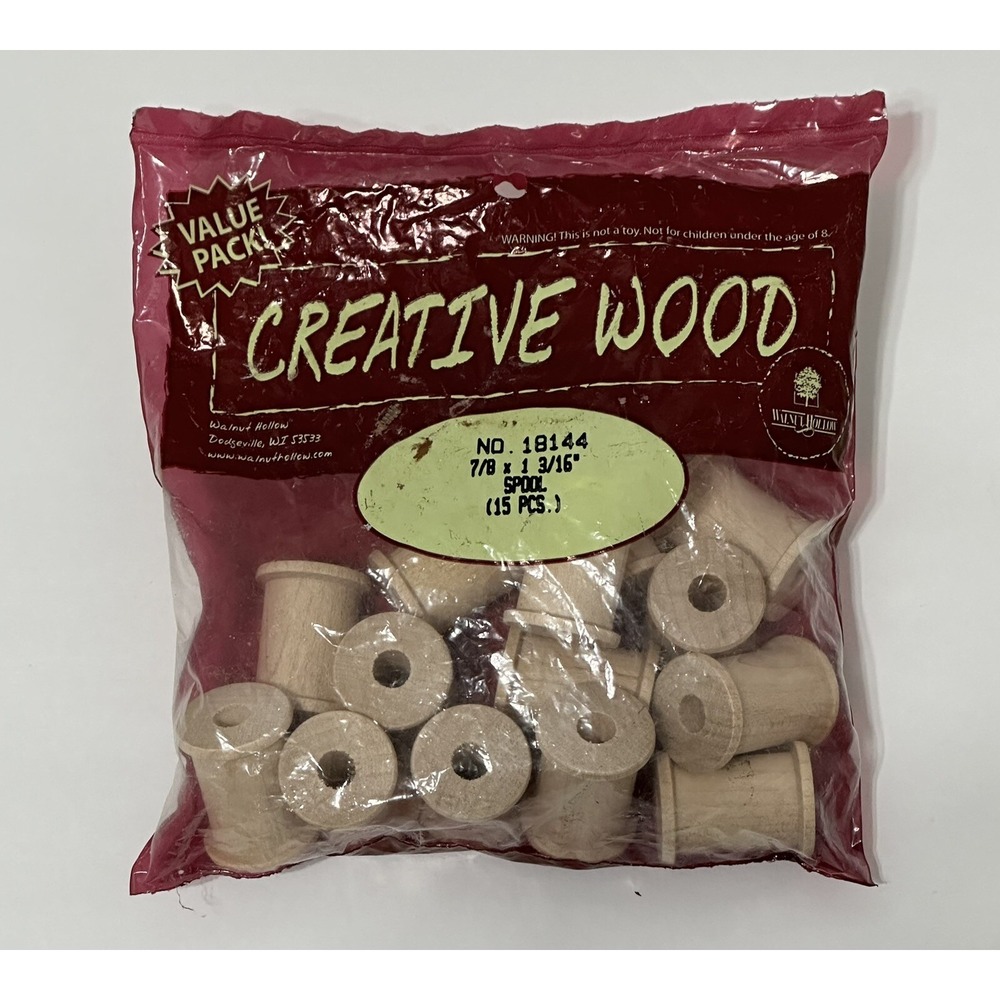 Walnut Hollow Creative Wood Spool 15 Pieces. Nip. # 18144